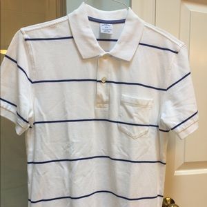 Brooks Brothers men’s white polo, slim fit